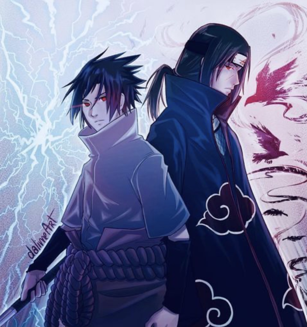 dessin de Sasuke et Itachi de Naruto