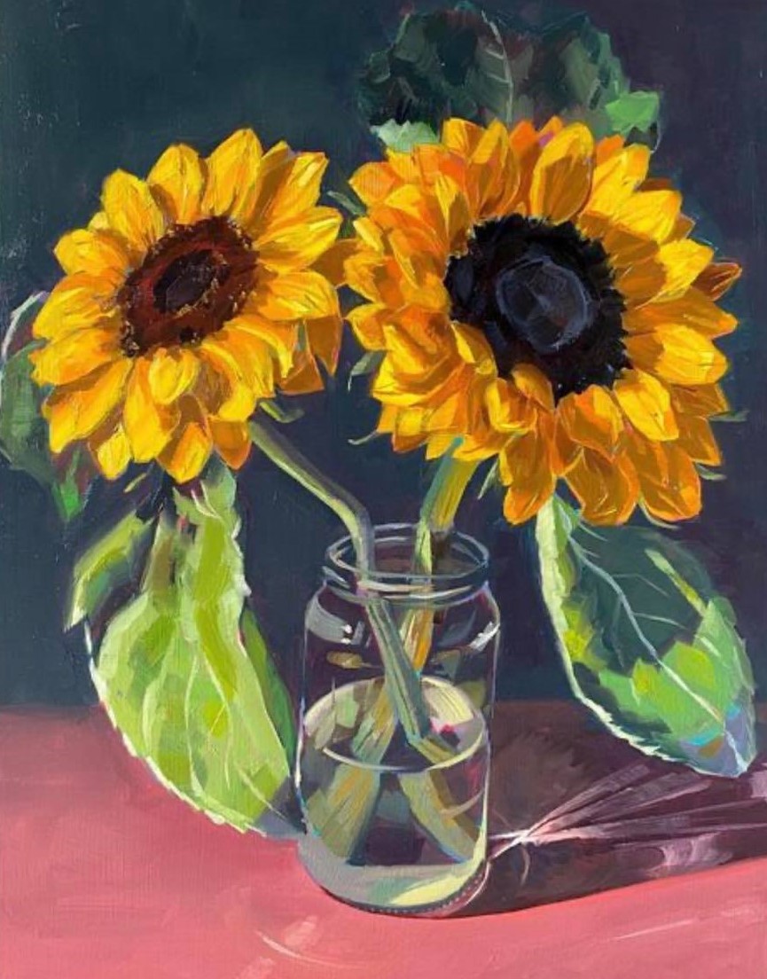peinture de fleurs dans un vase par Alai Ganuza
