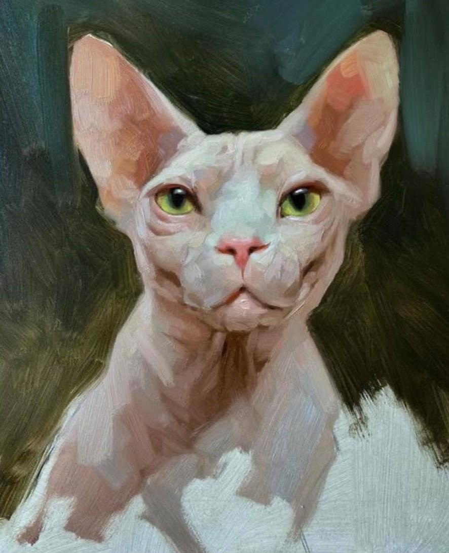 peinture d'un chat par Jennifer Gennari