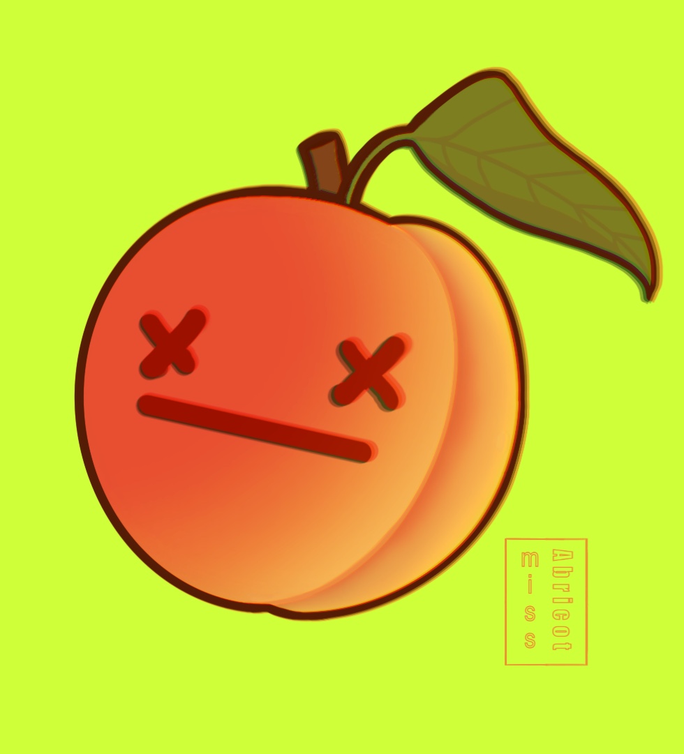 dessin d'un abricot (mon logo)